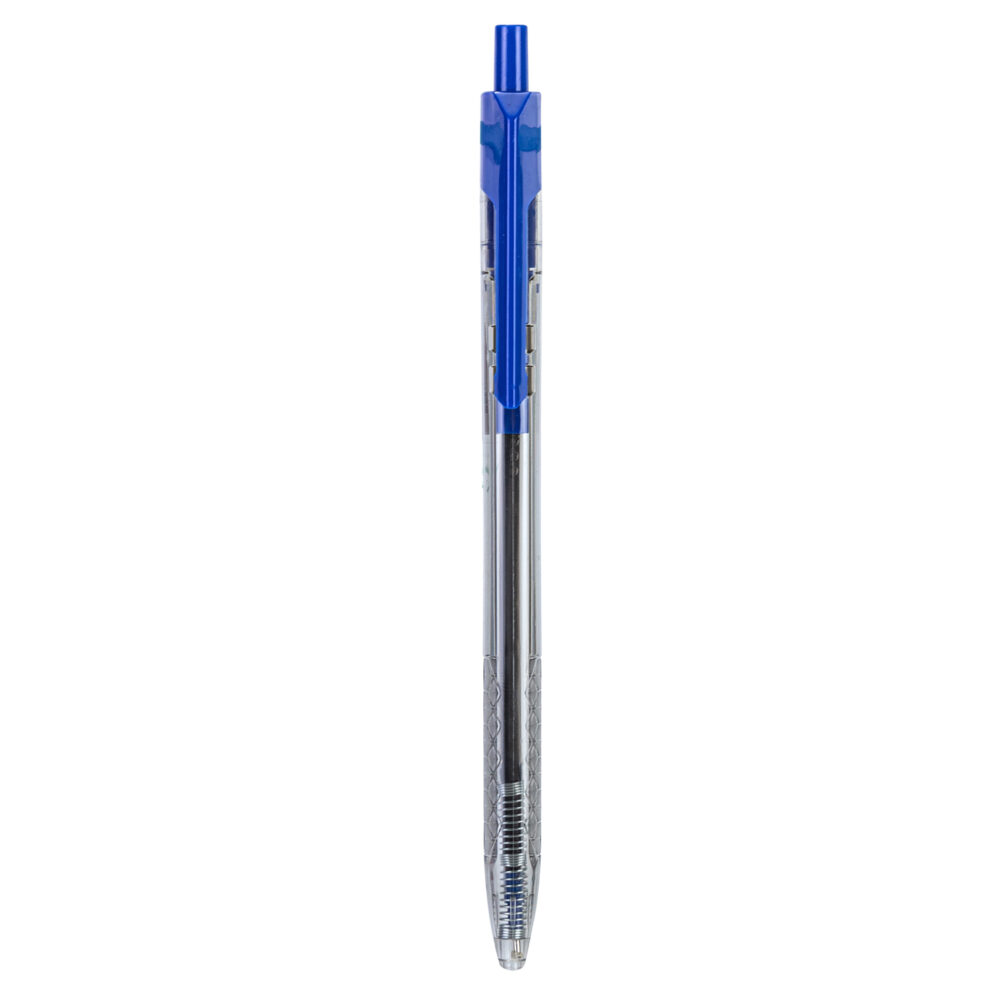 ديلي قلم حبر جاف كباس - بدن شفاف - 0.7mm - أزرق